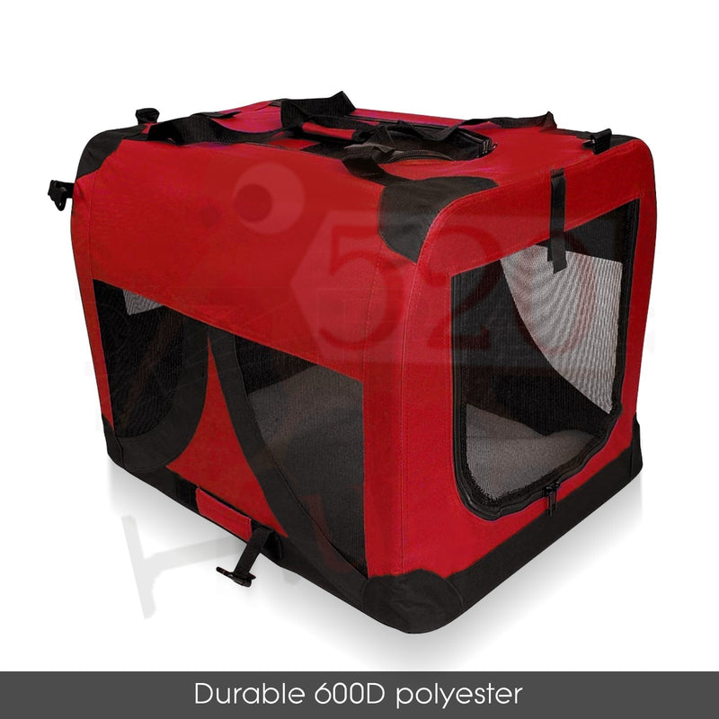 LOVEPET® Red* Portable Soft Pet Travel Dog Crate *Red *6 Sizes