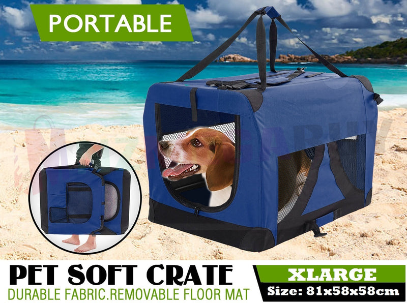 LOVEPET® Dog Travel Soft Cage Collapsible *Blue *6 Sizes