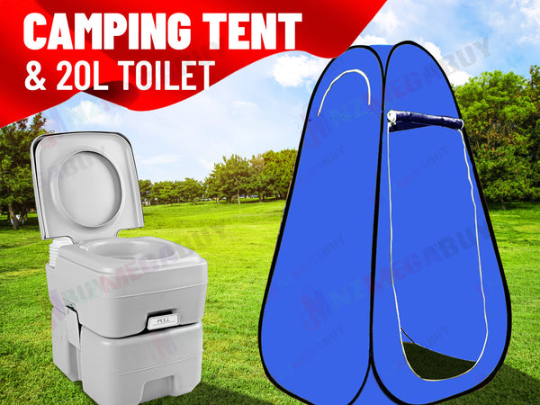 20L Outdoor Portable Toilet Camping Shower Tent /  Pop Up Change Room