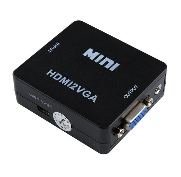 HDMI to VGA Port 3.5mm Jack Converter 1080P HD Audio Video Cable For TV Lap