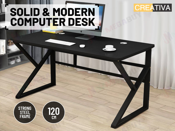 Computer Desk K Shaped - Black 120cm
