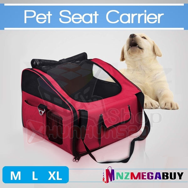 Pet Carrier Dog Car Booster Seat Travel Bag * Red *3 Sizes