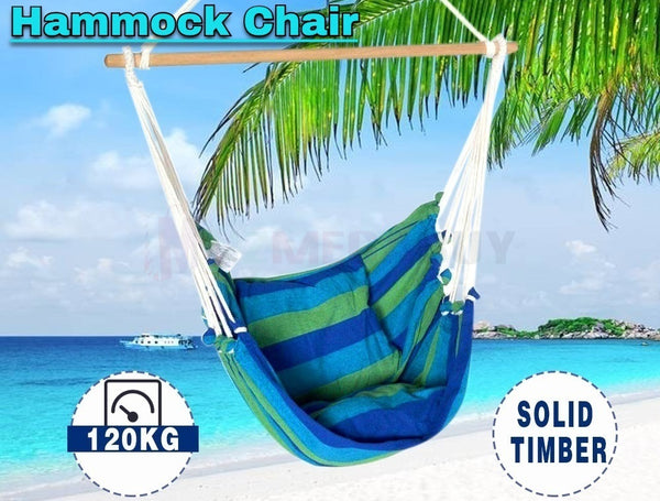 Hammock Chair Hanging Swing Pillow "Blue