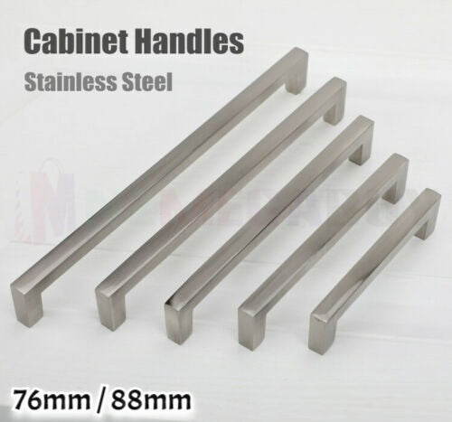 Kitchen Cabinet Door Handles Stainless Steel * Silver 7 Sizes