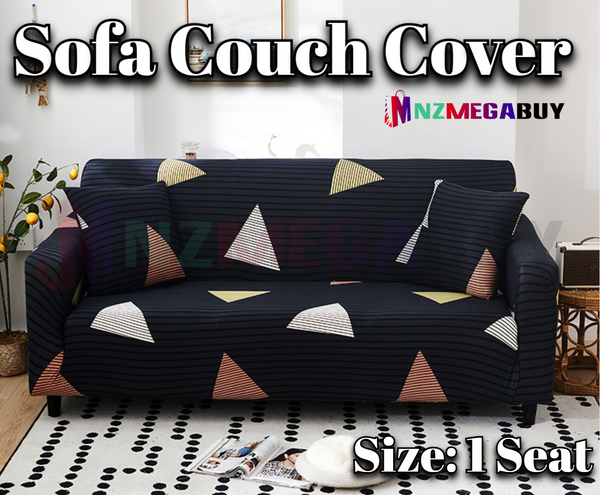 Stretch Sofa Cover Loung Couch Removable Slipcover 1/2/3/4Seater+1 Cushion Cover * Triangle *4 Sizes