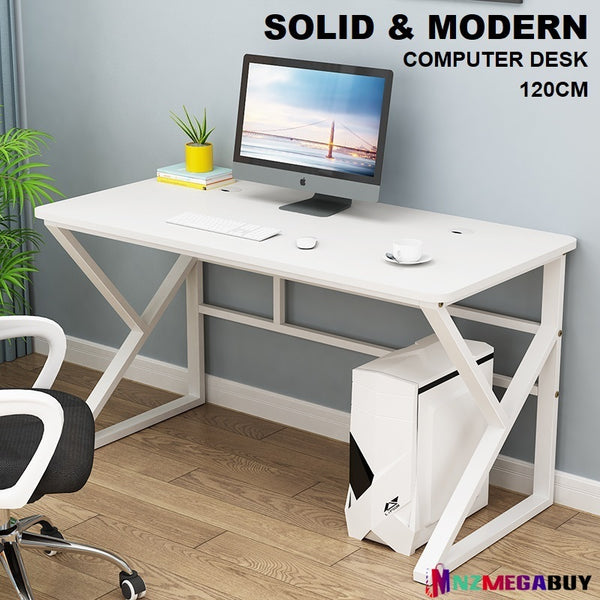Computer Desk K Shaped - White 120cm