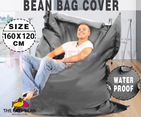 LAZY BEAN® OXFORD Large Bean Bag Cover Indoor/Outdoor Anti UV 30+*Charcol