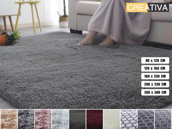 Shaggy carpet rug Grey *5 Sizes