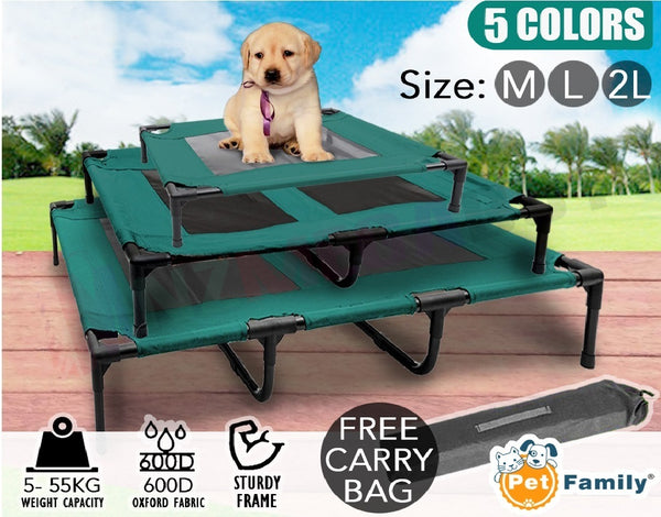 Heavy Duty Pet Dog Bed Trampoline Hammock Canvas *Green *3 Sizes
