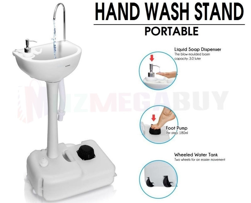 Camping Portable Sink Wash Stand 17L Water Capacity