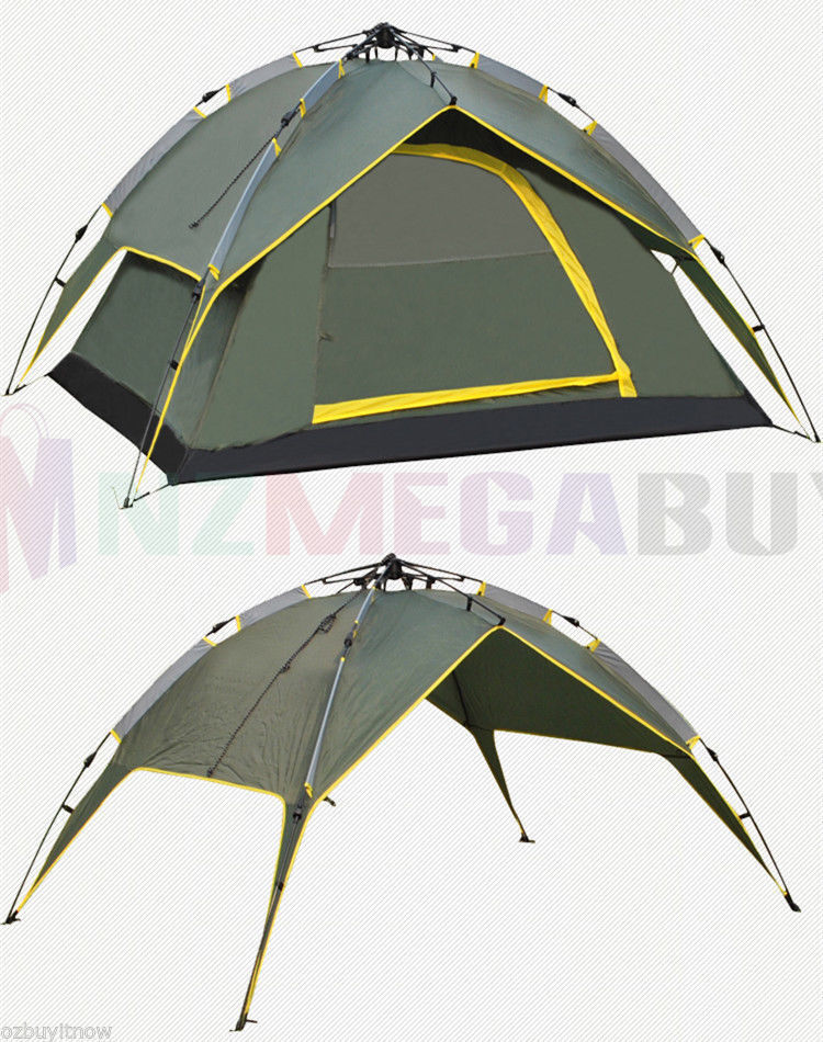 4 Person Double Layer  Instant Pop-up Camping Tent