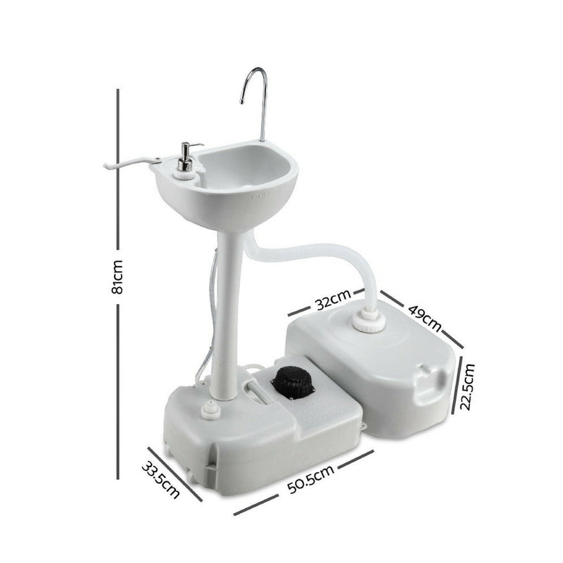 Camping Portable Sink Wash Stand with Water Tank