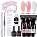 12-in-1 Poly Gel Nail Kit with UV LED Lamp