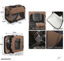 LOVEPET® Dark Brown * Dog Travel Cage Collapsible Soft Pet Dog Crate * M/L/XL/3XL