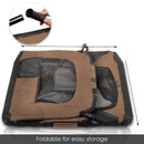 LOVEPET® Dark Brown * Dog Travel Cage Collapsible Soft Pet Dog Crate * M/L/XL/3XL