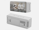 Digital Led Mirror Desk Alarm Clock Table Temperature Time Snooze USB Battery