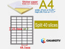 100x A4 Self Adhesive Address Labels Laser Inkjet Print Stickers - 40 label/page
