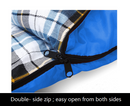 Winter Camping Envelope Sleeping Bag Single -15°C Blue