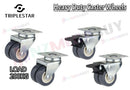 50mm Double Swivel Caster Wheels – Twin Wheel PVC Furniture Castors