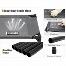 nzmegabuy grey elevated dog bed with breathable mesh, powder-coated steel frame, and easy-clean durable fabric