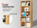 Bookcase Display Shelf Storage Cabinet Stand Home Office Bookshelf  *Natural Oak