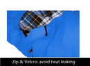 Winter Camping Envelope Sleeping Bag Single -15°C Blue