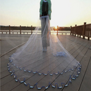 Durable Fishing Cast Net Bait Easy Throw Hand Cast Strong Tire Trap Mesh Line