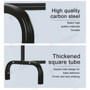 nzmegabuy black metal double clothes rack featuring durable carbon steel construction and thickened square tube base