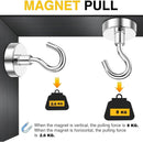 8pc Strong Magnet Hooks * 2 Sizes