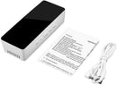 Digital Led Mirror Desk Alarm Clock Table Temperature Time Snooze USB Battery