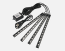 4X 12LED Car Interior Footwell RGB Bluetooth Phone LED Light Strip USB APP