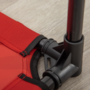 nzmegabuy red elevated dog bed showing the durable steel frame corner joint and breathable PVC Oxford fabric