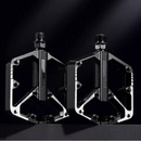 nzmegabuy black aluminum alloy mountain bike pedals with non-slip pegs and reflective accents for road cycling