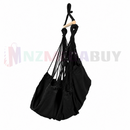 nzmegabuy black hanging hammock chair with timber rail and durable cotton polyester fabric for indoor or outdoor use
