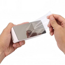 nzmegabuy digital LED mirror alarm clock with white casing being unwrapped to reveal the reflective screen surface