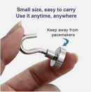 8pc Strong Magnet Hooks * 2 Sizes