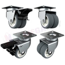 50mm Double Swivel Caster Wheels – Twin Wheel PVC Furniture Castors