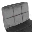 2x Velvet Bar Stools NOEL Kitchen Chairs Swivel Bar Stool Gas Lift Grey
