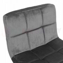 nzmegabuy grey velvet bar stool seat with tufted square pattern and soft padded upholstery