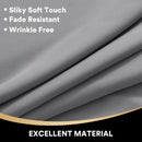 100% Blockout Curtain Eyelet  2PC Dove Grey * Sizes