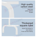 nzmegabuy white carbon steel clothes rack featuring a thickened square tube base for stability and durability.