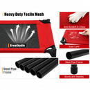 nzmegabuy red elevated dog bed with breathable mesh, durable steel frame, and easy-clean scratch-resistant fabric