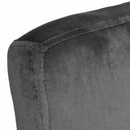 Close-up of the soft grey velvet upholstery on a nzmegabuy NOEL bar stool, showing detailed stitching and texture.