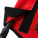 nzmegabuy heavy duty red elevated dog bed showing durable 600D PVC Oxford fabric and black steel frame corner detail
