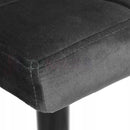 2x Velvet Bar Stools NOEL Kitchen Chairs Swivel Bar Stool Gas Lift Grey