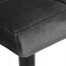Close-up of a grey velvet padded seat on a nzmegabuy bar stool featuring detailed stitching and soft fabric texture.