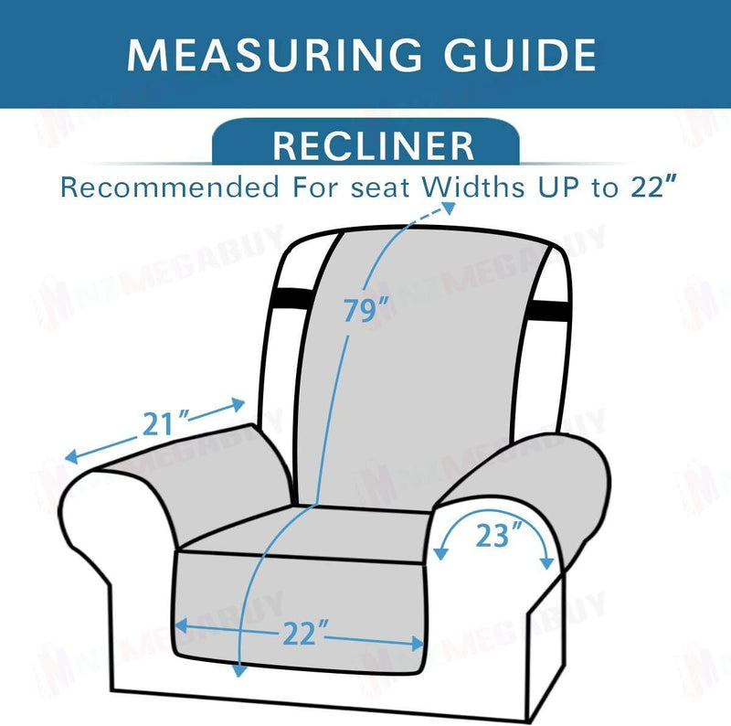 Recliner Covers Reversible Quilted *Dark Teal