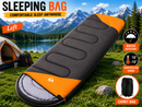 Camping Envelope Sleeping Bag Single -15°C Orange
