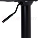 nzmegabuy grey velvet bar stool gas lift lever and black metal pedestal base