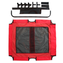 nzmegabuy red elevated dog bed components including a durable steel frame and breathable PVC Oxford mesh fabric